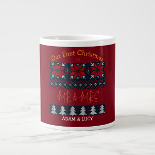 Grande Tasse Notre premier Noël, M. et Mme. /Couple nouvellemen