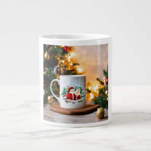 Grande Tasse Notre Sticker en Mug de Noël où la fête rencontre