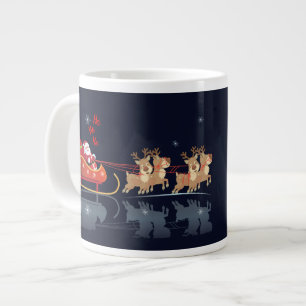 Grande Tasse Nous attendons Père Noël Ho ! Ho ! Ho ! Vacances d