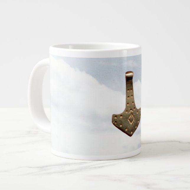 Grande Tasse Nuages Gold Thor Hammer jumbo mug (Devant gauche)