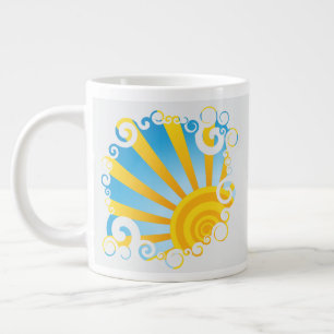 Grande Tasse Nuages Tourbillonnants Sur Éclat de Soleil