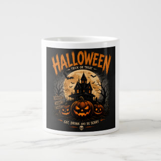 Grande Tasse Nuit effrayante de maison hantée Halloween vintage