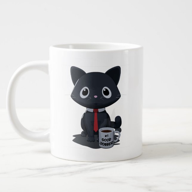 Grande Tasse Number One Good Jobber Cat Specialty Mug (Gauche)
