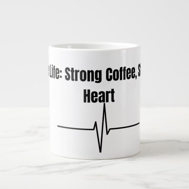 Grande Tasse Nurse Life Strong Coffee Stronger Heart Mug (Devant)