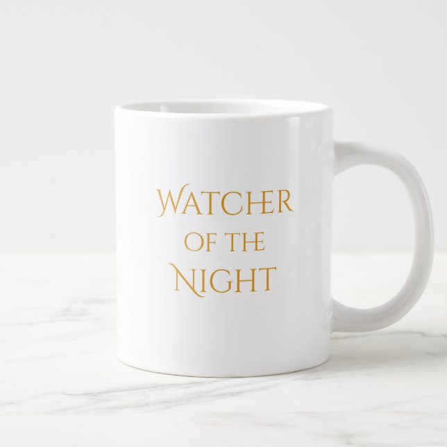 Grande Tasse Observateur de la nuit - Chat noir d'Halloween (Droite)