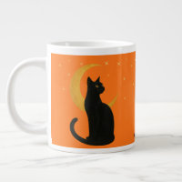 Observateur de la nuit - Chat noir d'Halloween
