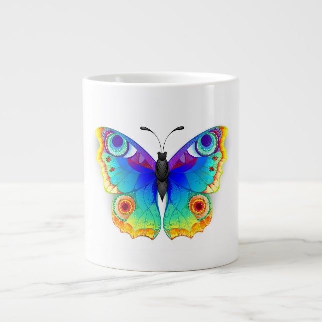 Grande Tasse Oeil de paon arc-en-ciel (Devant)