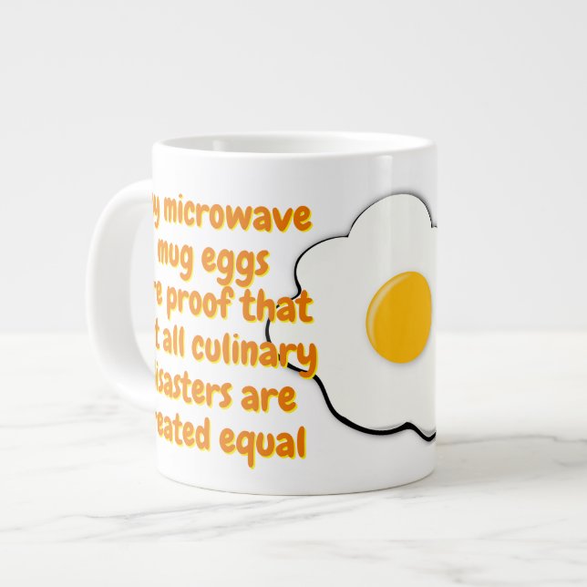 Grande Tasse Oeufs micro-ondes Mug avec citation amusante (omel (Devant gauche)