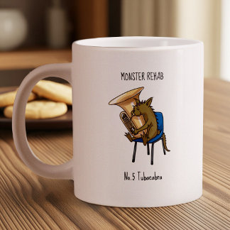 Grande Tasse Œuvre d'art avec jeu de mots Tubacabra Joueur de T