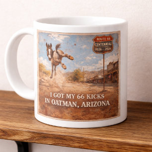 Grande Tasse Œuvre d'art de l'âne d'Oatman pour le centenaire d