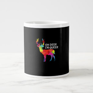 Grande Tasse Oh cerf drôle queer Pun LGBT Fierté Création