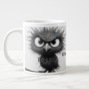 Grande Tasse Oiseau drôle Je vais bien C'est FIne Tout va bien