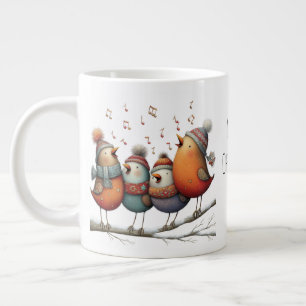 Grande Tasse Oiseaux Fantaisistes Quatre Oiseaux Chantants 12 J