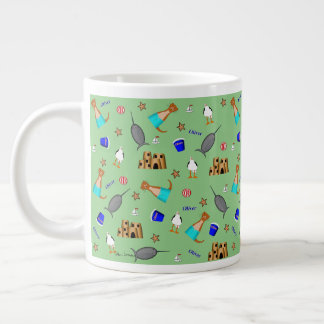 Grande Tasse Oliver Le Motif de vacances de la plage d'été Otte