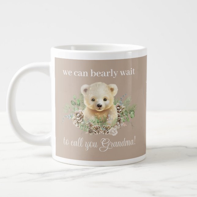 Grande Tasse On Peut Attendre La Faire-part De Grossesse (Gauche)