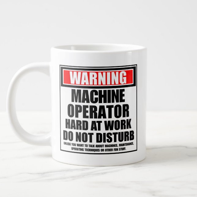 Grande Tasse Opérateur de la machine d'avertissement dur au tra (Gauche)
