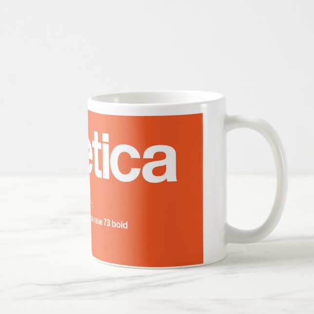 Grande tasse orange inverse de LoveHelvetica (Droite)