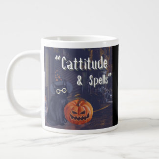 Grande Tasse orthographe de l'attitude du chat