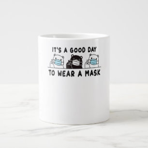 Grande Tasse Ours Polaire Ours Noir Portant Visage Masque Migno