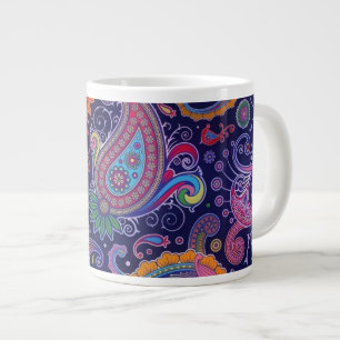 Grande Tasse Paisley violet rose