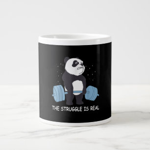 Grande Tasse Panda Struggle Est Véritable Ours Deadlift Gym Drô