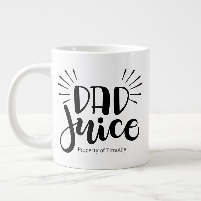 Grande Tasse Papa Juice. Mug personnalisé - Mug Jumbo 20oz (Gauche)