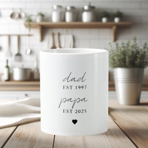 Grande Tasse Papa & Papa personnalisé EST Mug   Fête des pères