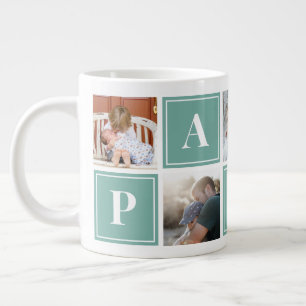 Grande Tasse Papa Photo Collage Custom Giant Coffee Mug