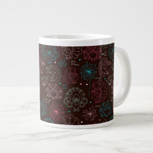 Grande Tasse papier peint à fleurs de paon india vintage