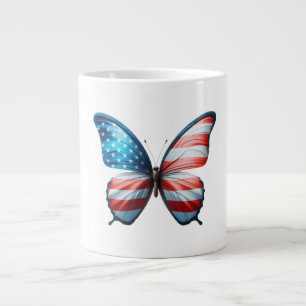 Grande Tasse papillon 4 juillet patriotique américain