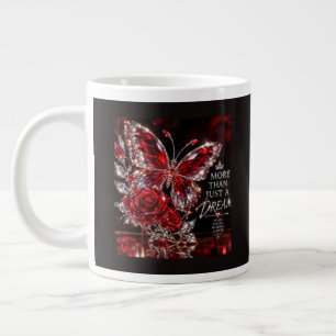 Grande Tasse Papillon de cristal de rubis et rose