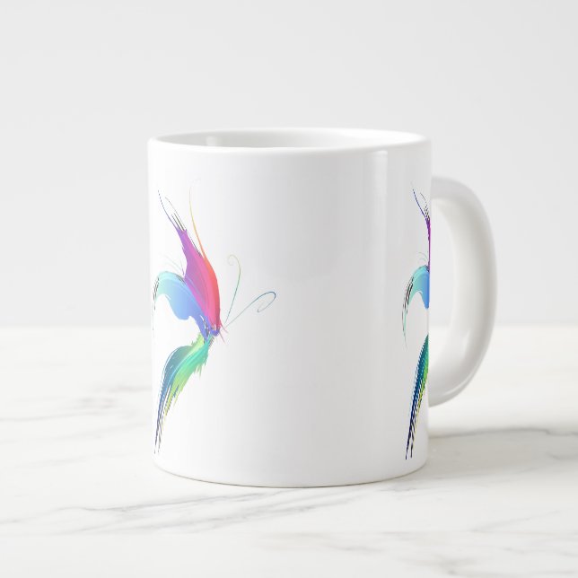 Grande Tasse Papillon de peinture Abstrait (Devant droit)