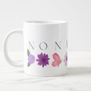 Grande Tasse Papillon floral Nona, cadeau de fête des mères pou