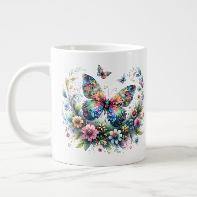 Grande Tasse Papillon - Mug Jumbo (Gauche)