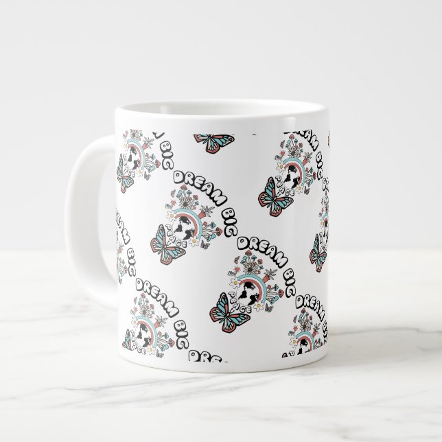 Grande Tasse Papillons et champignons Rêve Big positif inspo (Devant gauche)