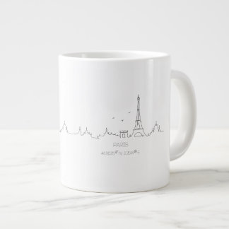 Grande Tasse Paris skyline avec coordonnées mug