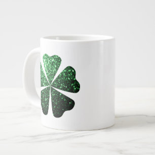 Grande Tasse Parties scintillant vert foncé brillant Shamrock C