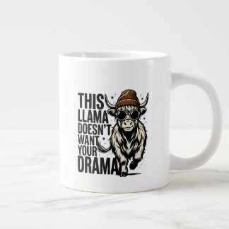 Grande Tasse pas de drame, juste un mug lama