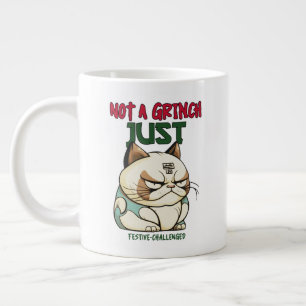 Grande Tasse Pas un Grinch juste Festive Challengé Funny Holida