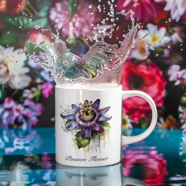 Grande Tasse Passionné Purple Passion Fleur (Créateur téléchargé)