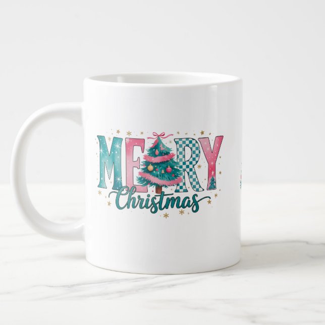 Grande Tasse Pastel Merry Christmas Jumbo Mug (Gauche)