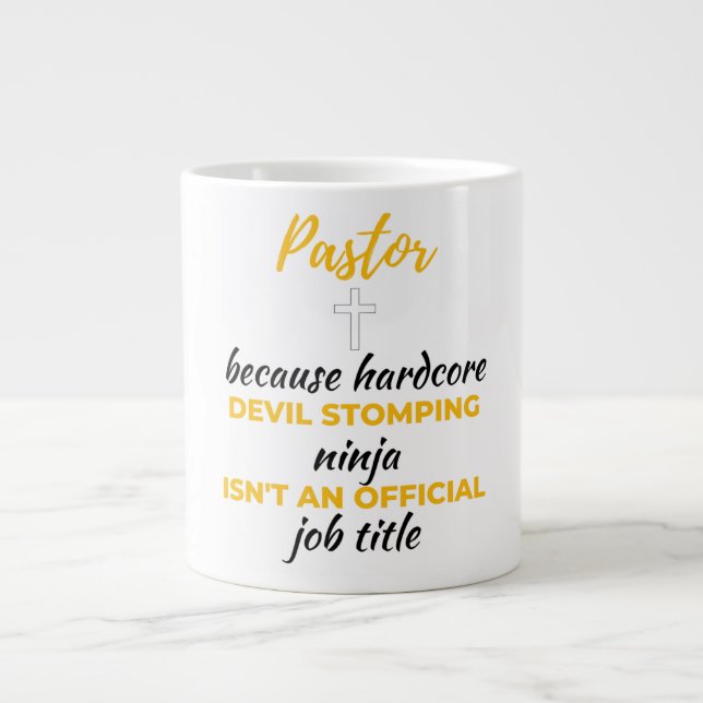 Grande Tasse Pasteur Because Hardcore Devil Stomping Ninja bl (Devant)