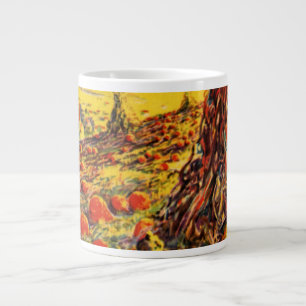 Grande Tasse Patch de Citrouille Halloween vintage avec Haystac