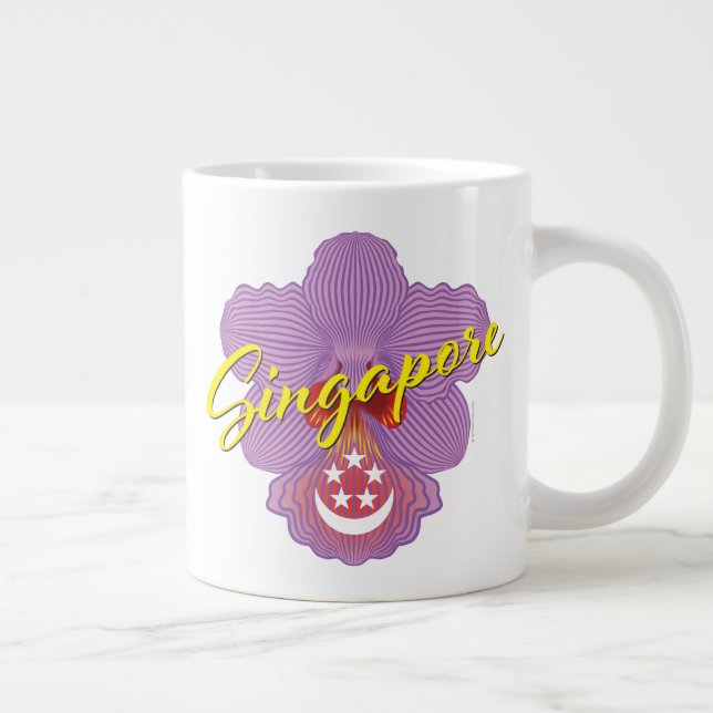 Grande Tasse Patriote de Singapour (orchidée) (Droite)