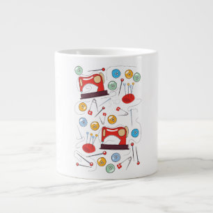 Grande Tasse Patron de couture dessiné à la main mignon