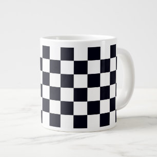 Grande Tasse Patters de Black and White Checker