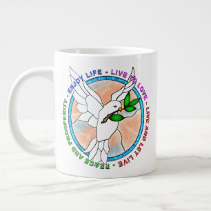 Grande Tasse "PEACE DOVE" Mug de café géant 20oz