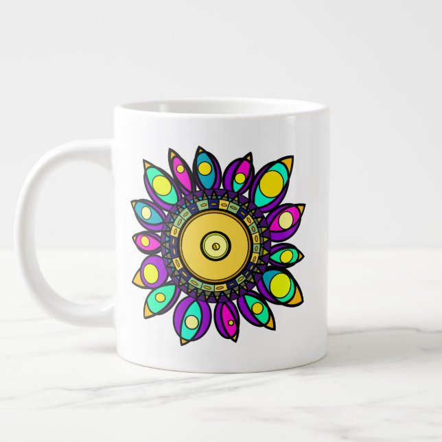 GRANDE TASSE PEACOCK MANDALA (Gauche)