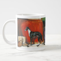 Peinture à l'aquarelle italienne Greyhound