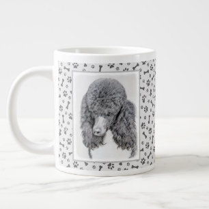 Grande Tasse Peinture à paille noire standard - Art du chien
